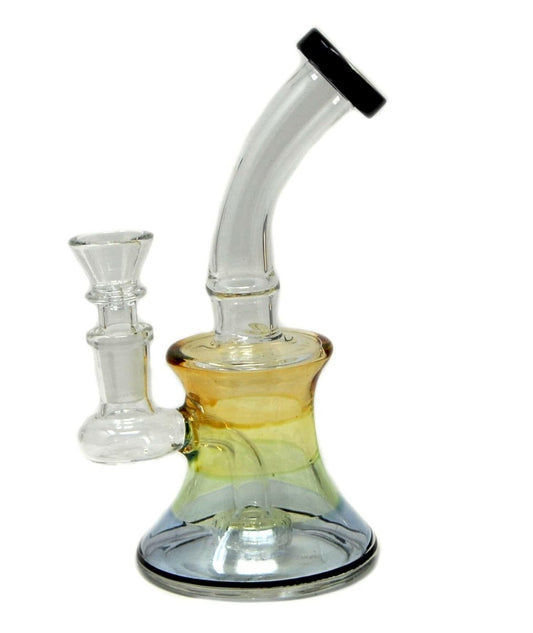 6" Color Water Pipe with Showerhead Percs - Simple Glass Pipe