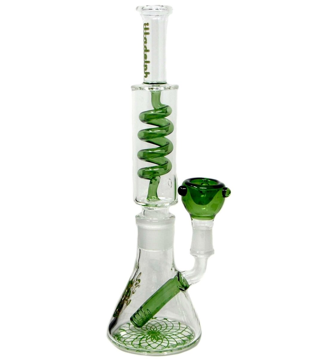 10" Condenser Coil Straight Neck Glass Water Bong Pipe - Simple Glass Pipe