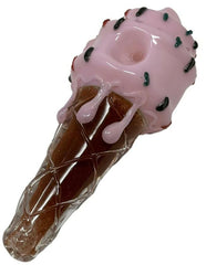 6" Ice cream cone Glass Spoon Pipe - Simple Glass Pipe