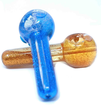 Freezable glitter glass hand pipe additional view