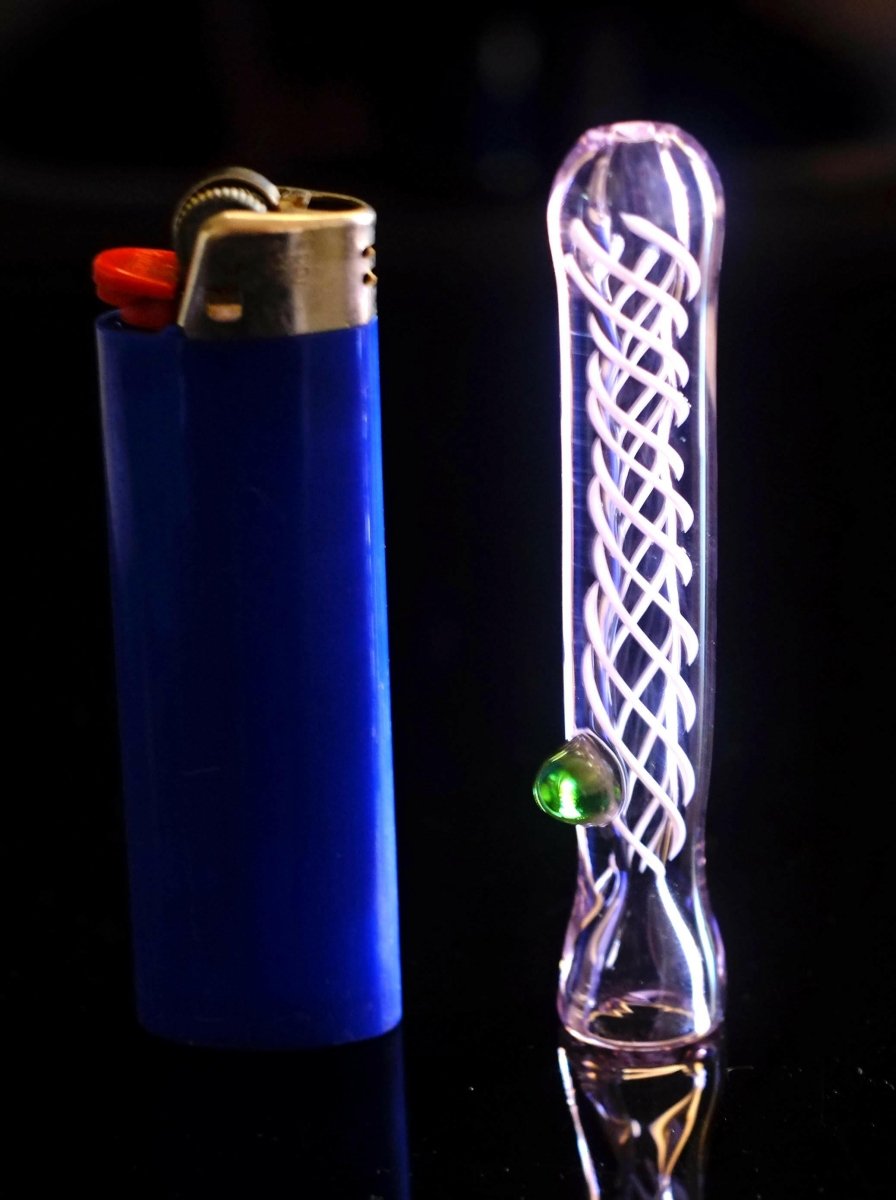 3.5-inch pink glass chillum additional view