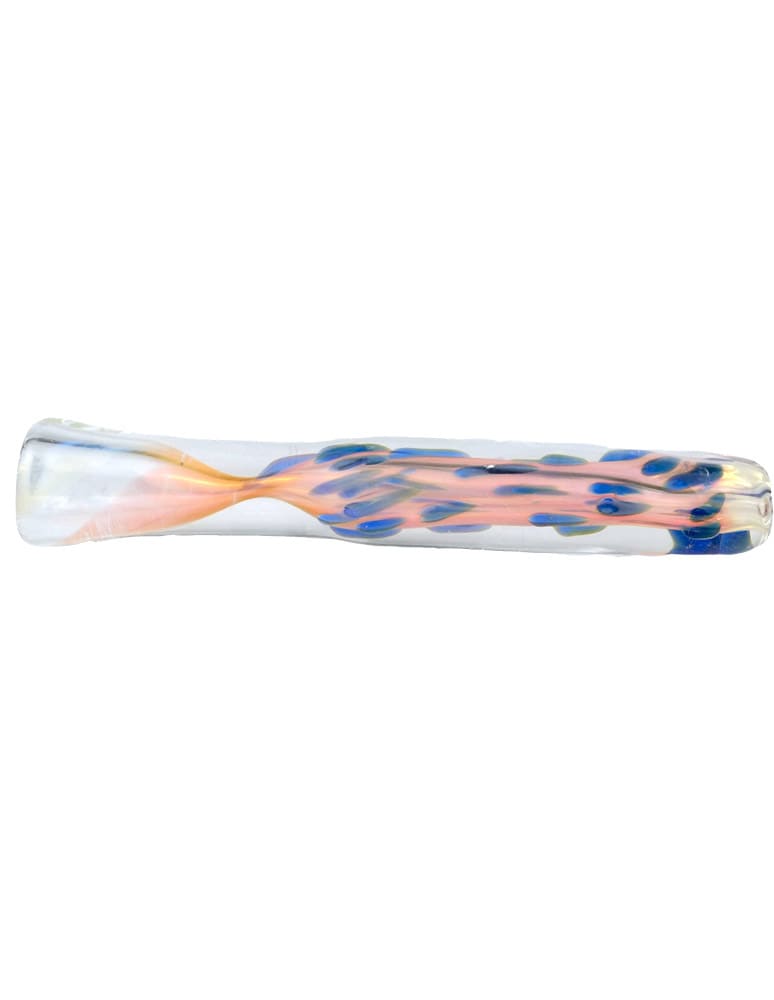 Flat-mouthpiece thick glass chillum alternate view