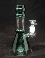 8" Glass Water Pipe Light Blue with Showerhead Perc Bong - Simple Glass Pipe