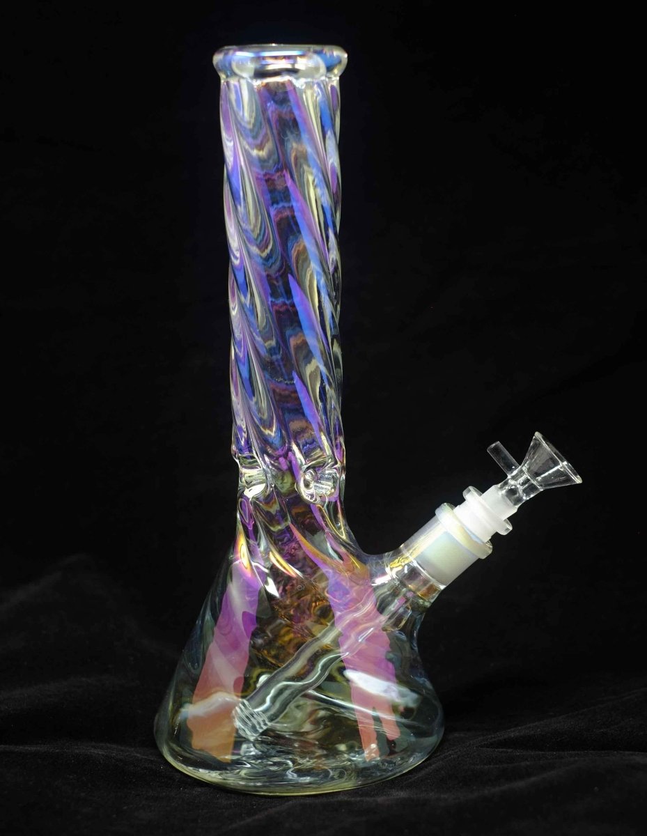 12" Heavy Twisting Beaker Glass Bong Pipe - Simple Glass Pipe