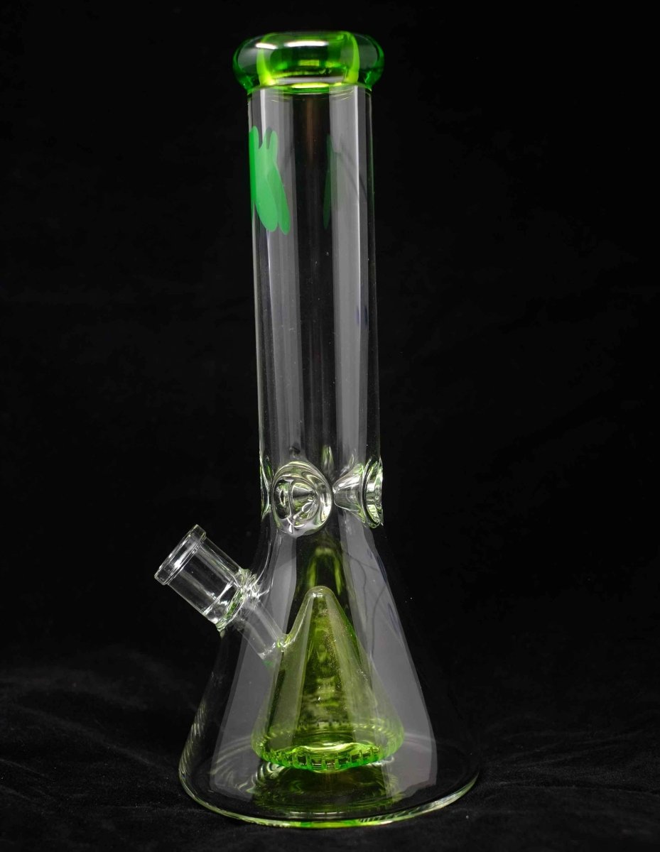 12" x 7mm Slitted Pyramid Beaker by Maverick Glass - Simple Glass Pipe