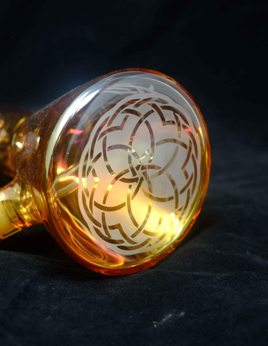7mm thick glass beaker bong with ice catcher