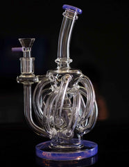 12" Super Vortex Glass Bong Recycler Water Pipe - Simple Glass Pipe