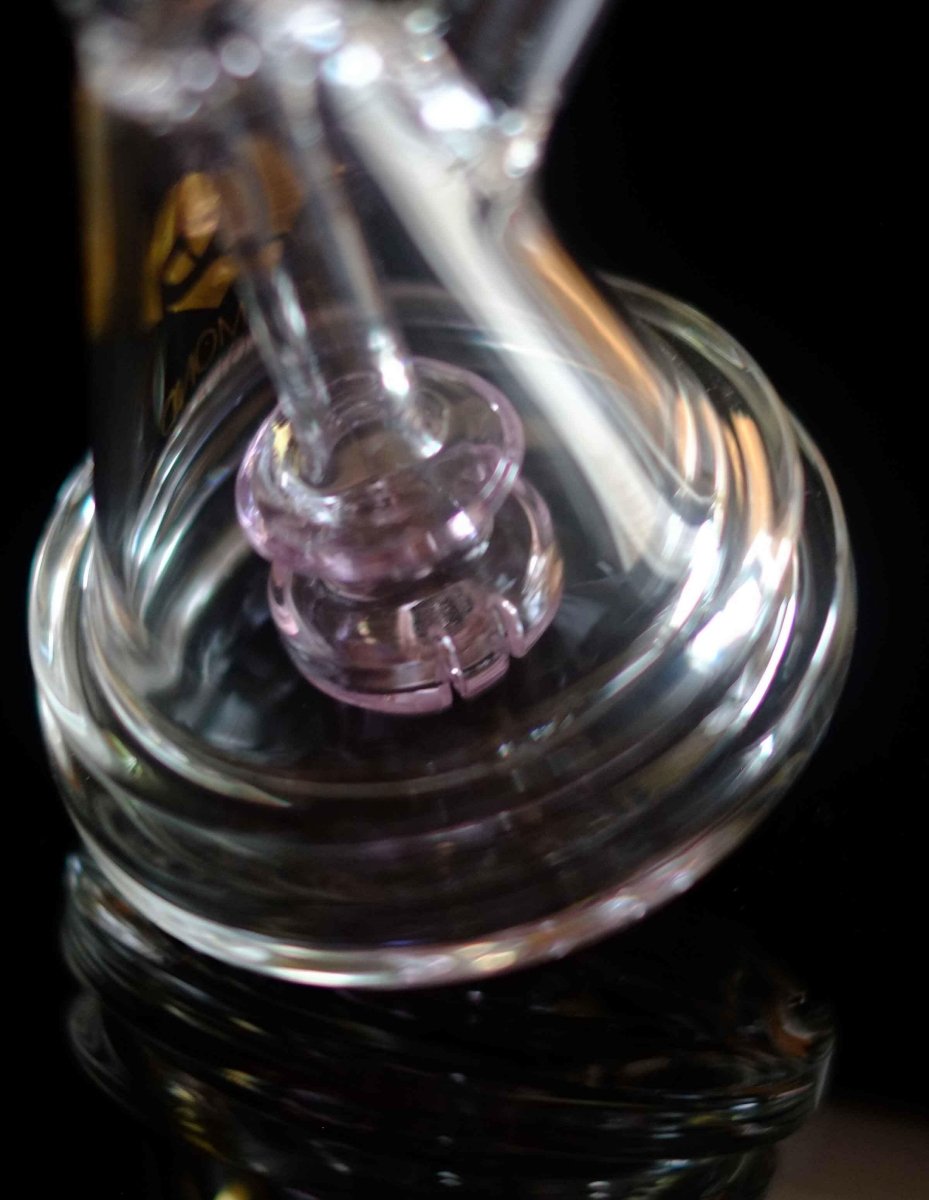 6" Pink Glass Water Pipe - Simple Glass Pipe