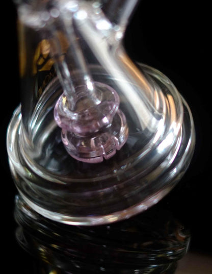 6" Pink Glass Water Pipe - Simple Glass Pipe
