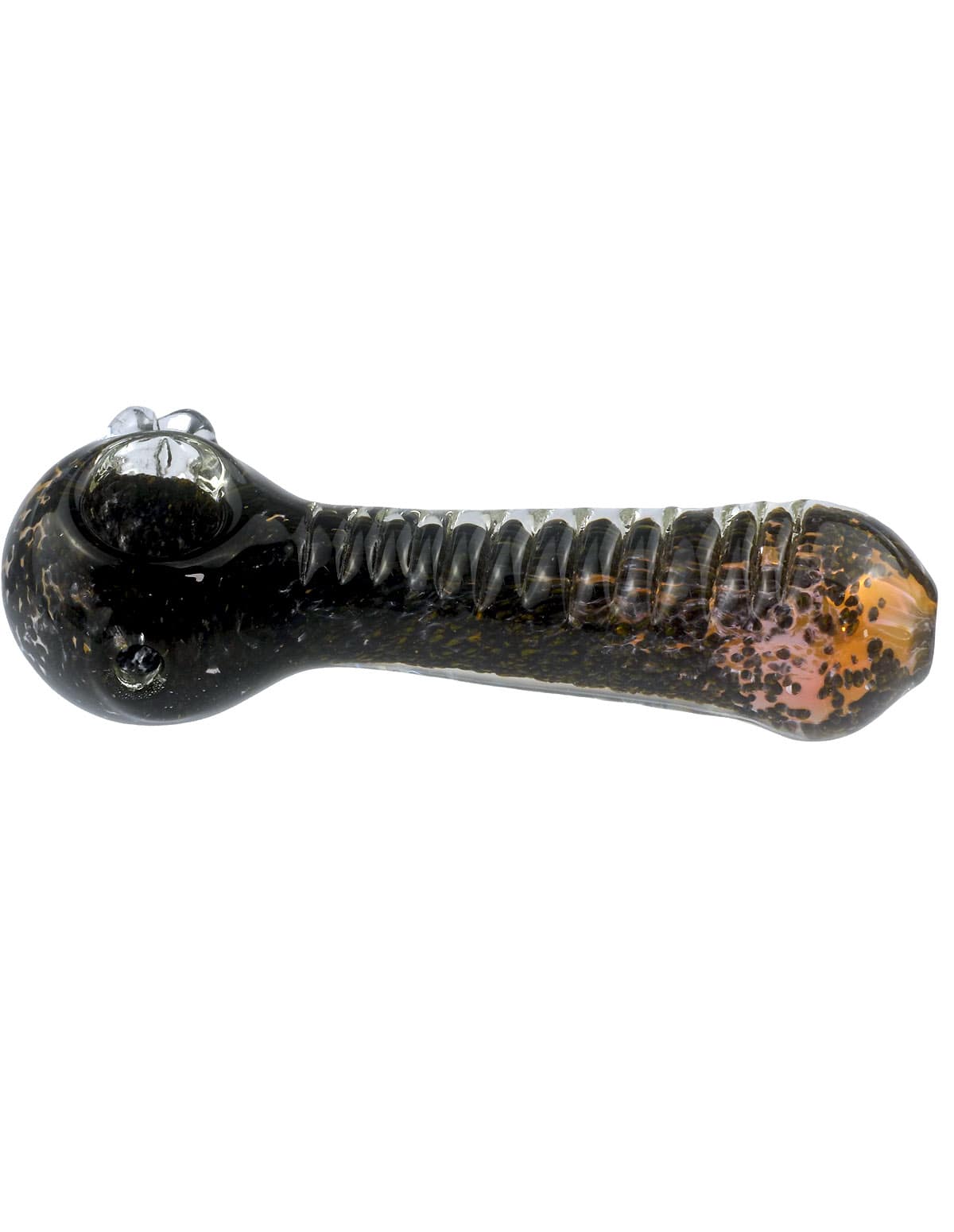 Heavy glass hand pipe alternate color view