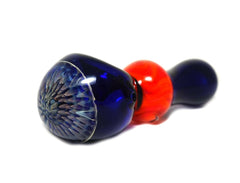 4" Blue Glass SPoon Hand Pipe - Simple Glass Pipe