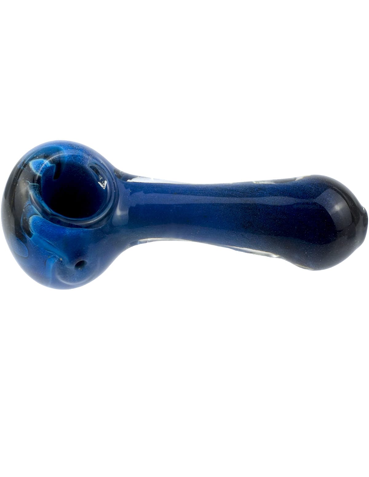 4.5" Blue Glass Spoon Pipe