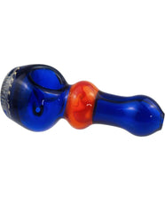 4" Blue Glass SPoon Hand Pipe