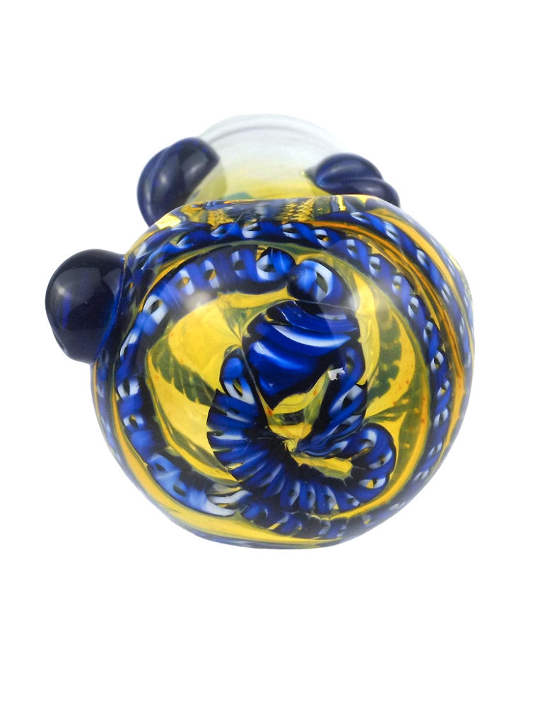 dot detail on heavy thick glass spoon pipe
