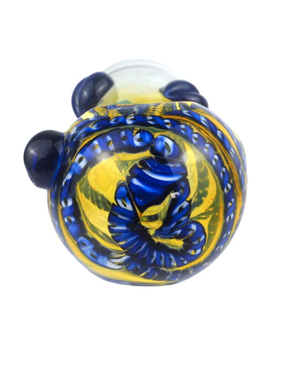 dot detail on heavy thick glass spoon pipe