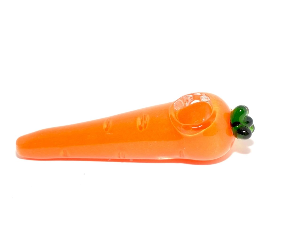 4.5" Carrot Glass Spoon Hand PIpe - Simple Glass Pipe