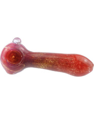 5" Red Dot Pretty Glass Spoon Hand Pipe