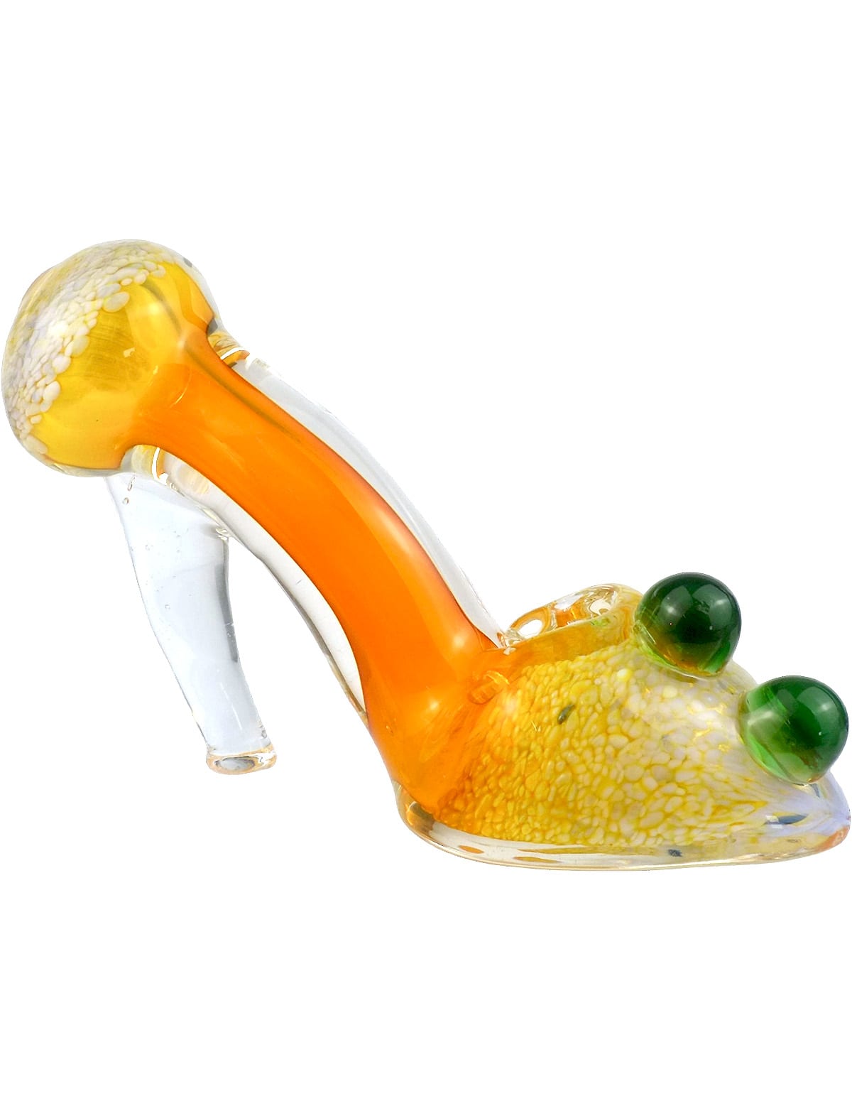 4 inch high heel glass spoon pipe