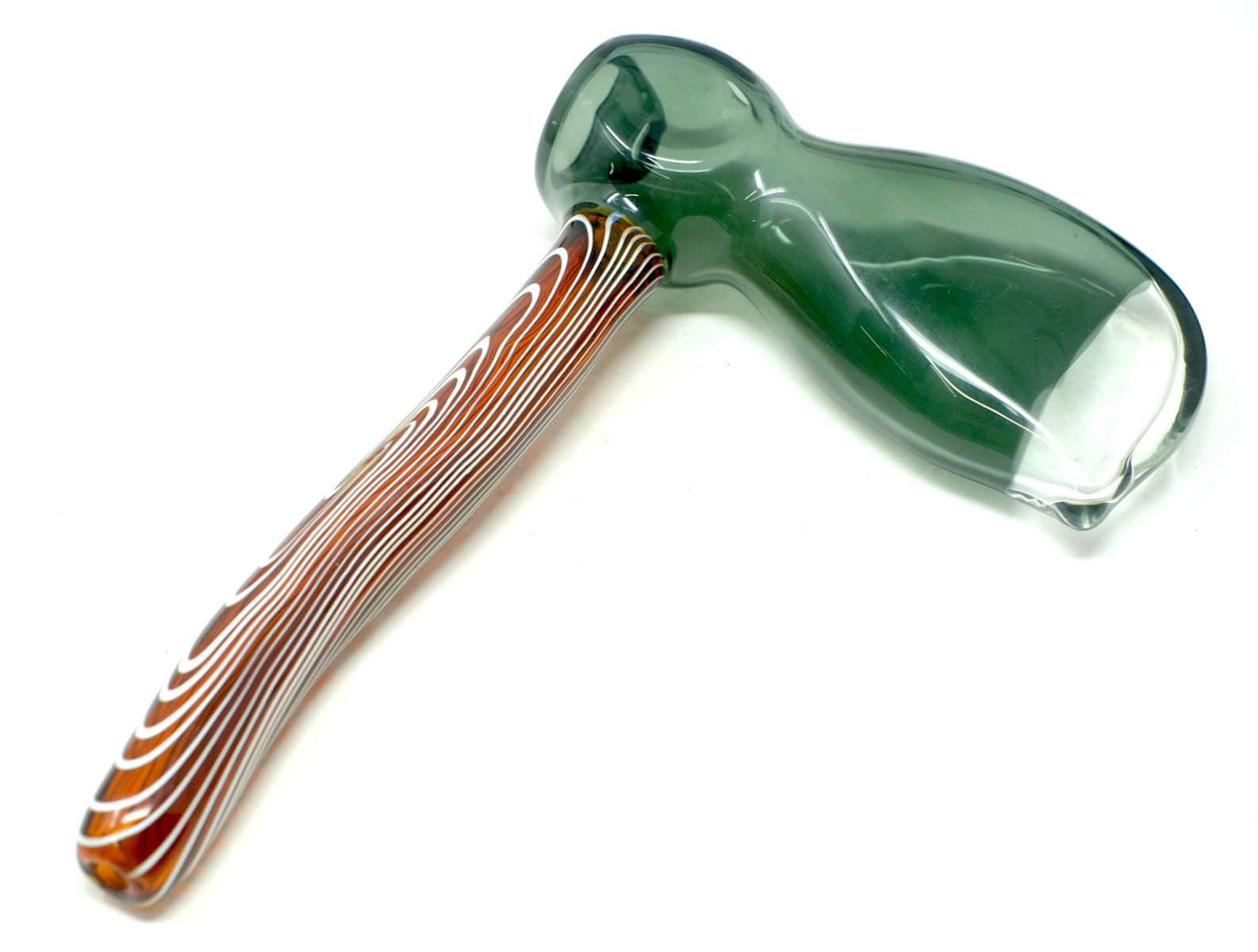 axe-shaped glass tool pipe side view