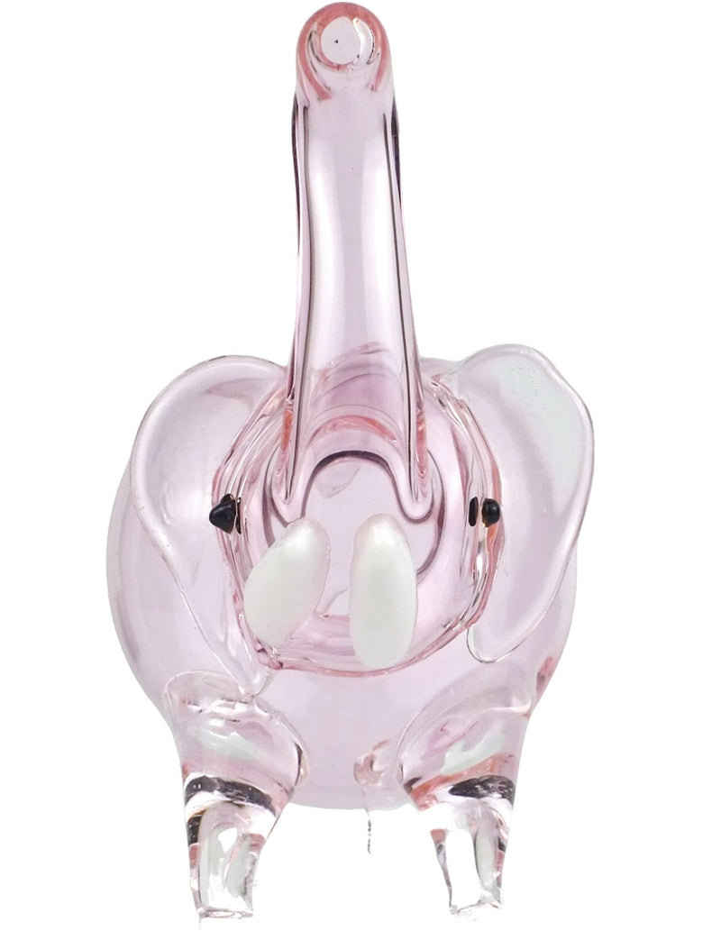4.5 inch pink elephant glass spoon pipe