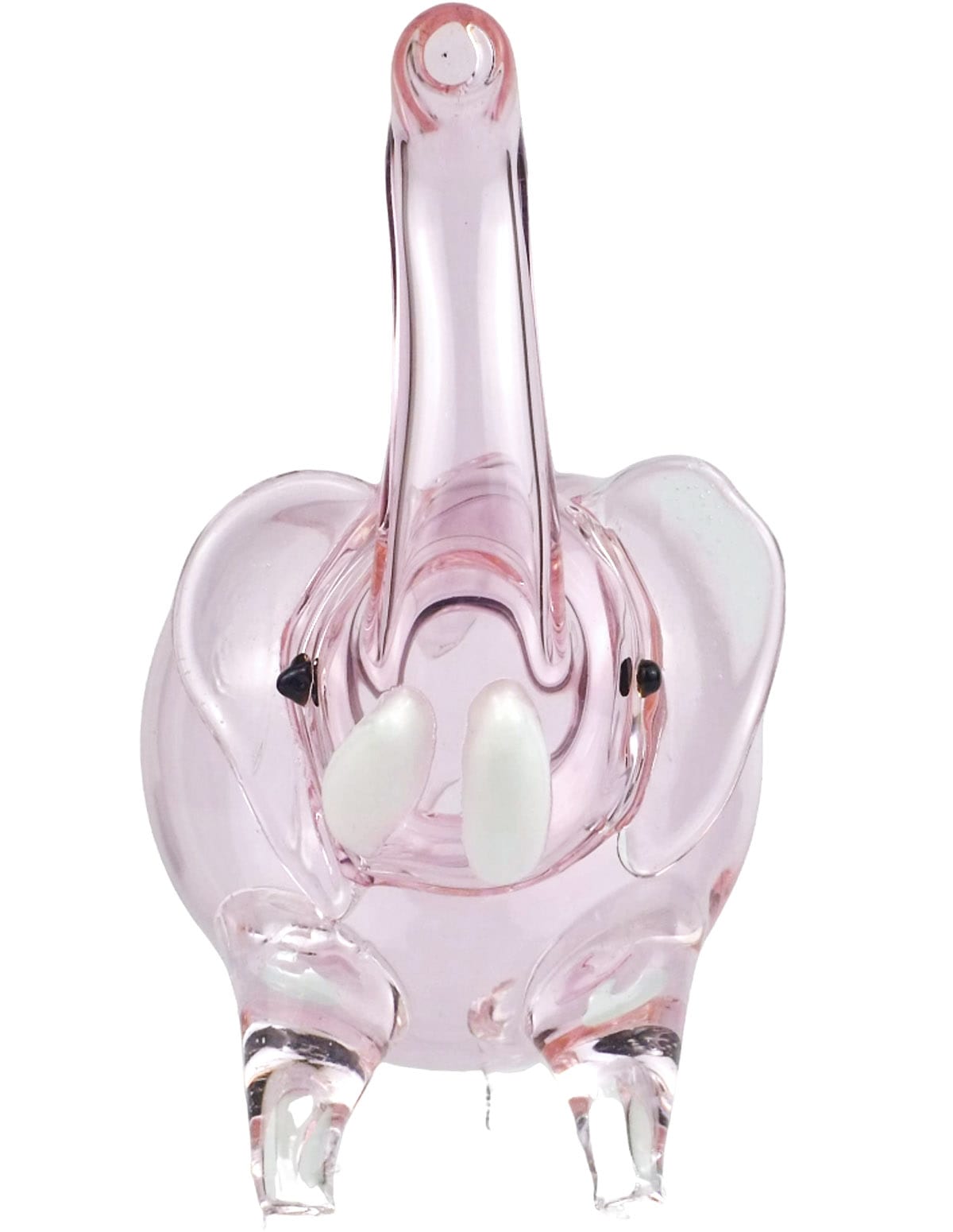 4.5" Pink mini elephant glass Animal spoon pipe