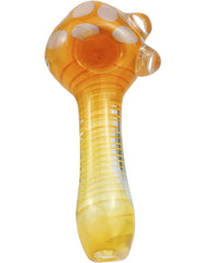 5" Golden Mushroom Glass SPoon Hand Pipe