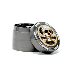 Tobacco & Herb Grinder - 2 Inch & 4 Layers Skull Tobacco Grinder - Simple Glass Pipe