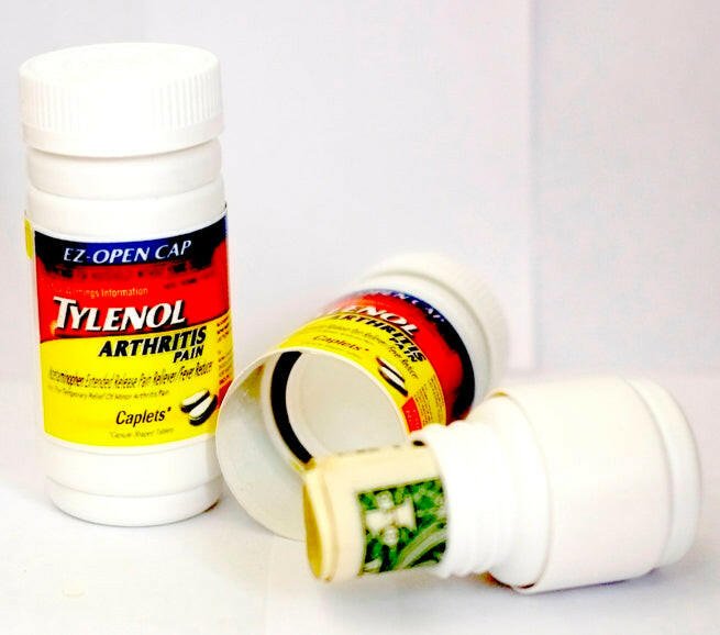 Tylenol Stash Safe bottle, FUll Size, Diverison Safe - Simple Glass Pipe