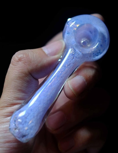 4" Glass Slim Purple Spoon Pipe - Simple Glass Pipe