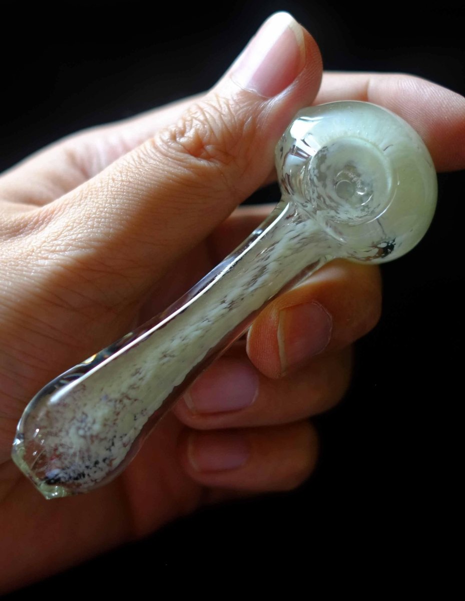 4" Glass Slim Purple Spoon Pipe - Simple Glass Pipe