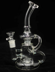 8" Tornado Recycler Dab Rig Glass Water Pipe - Simple Glass Pipe