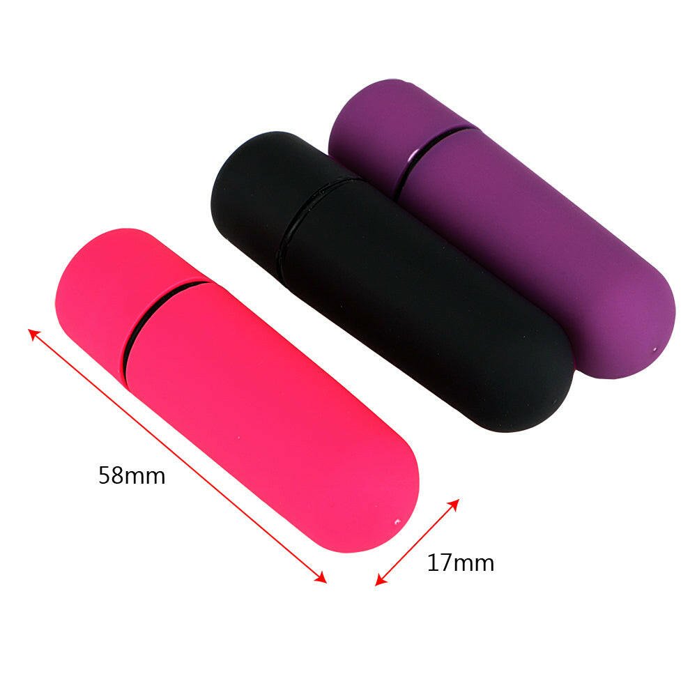 ShowJade Mini Bullet Vibrator Silicone Sex Toy - Simple Glass Pipe