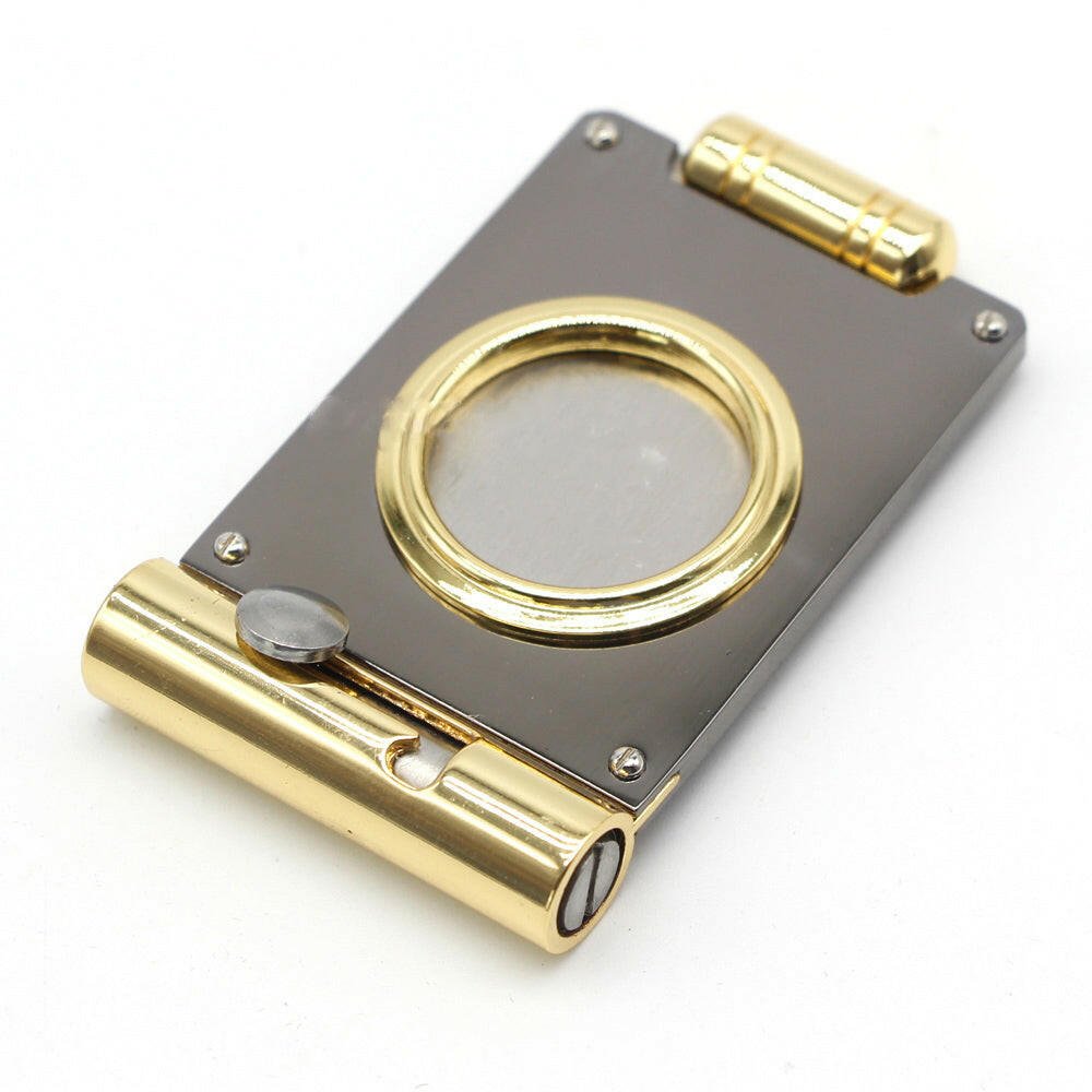 ShowJade Guillotine Cigar Cutter Sharp Blade with Hole Puncher 2 in 1 - Simple Glass Pipe