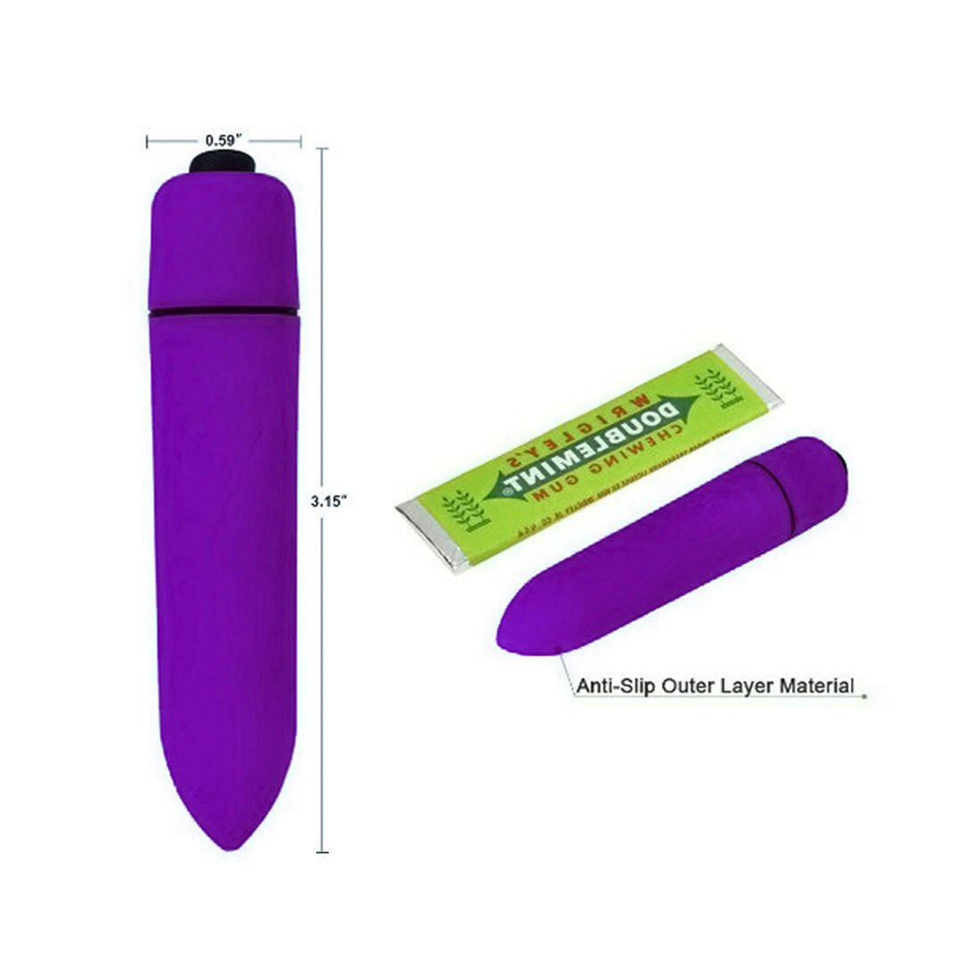 ShowJade Mini Bullet Vibrator Silicone Sex Toy - Simple Glass Pipe