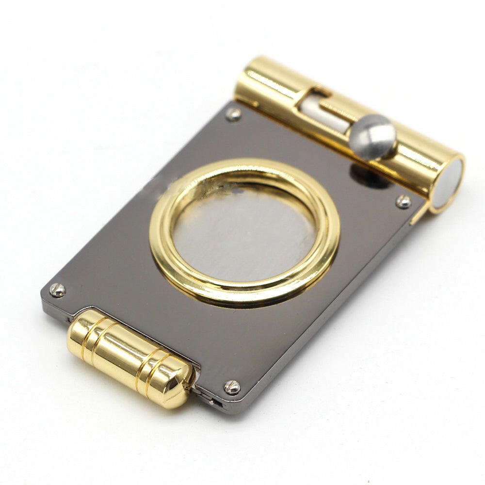 ShowJade Guillotine Cigar Cutter Sharp Blade with Hole Puncher 2 in 1 - Simple Glass Pipe