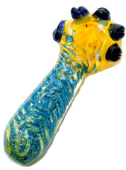 5" Heavy Glass Hand Pipe with Dots - Simple Glass Pipe