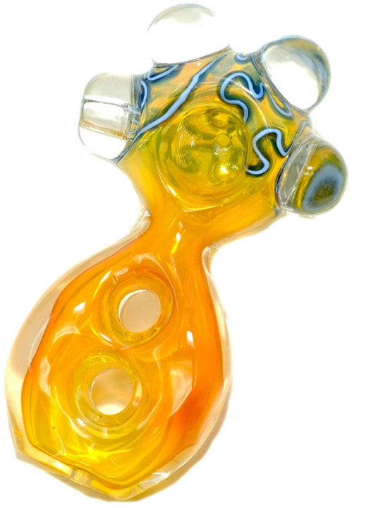 5" Flat Body Glass Hand Spoon Pipe - Simple Glass Pipe