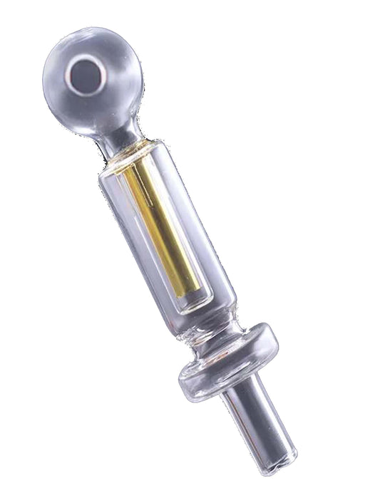 4" Glass oil burner pipe with inline filter