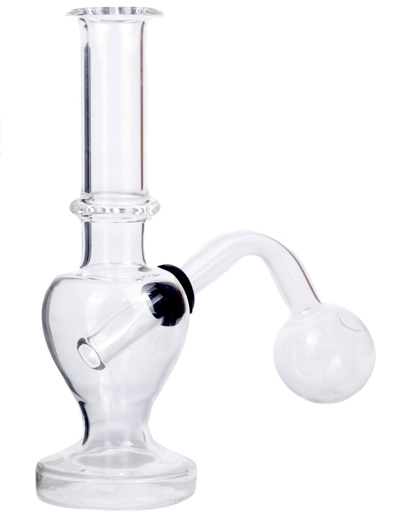 5" Crystal Clear Glass Oil Burner Bubbler – Sleek, Durable & Smooth