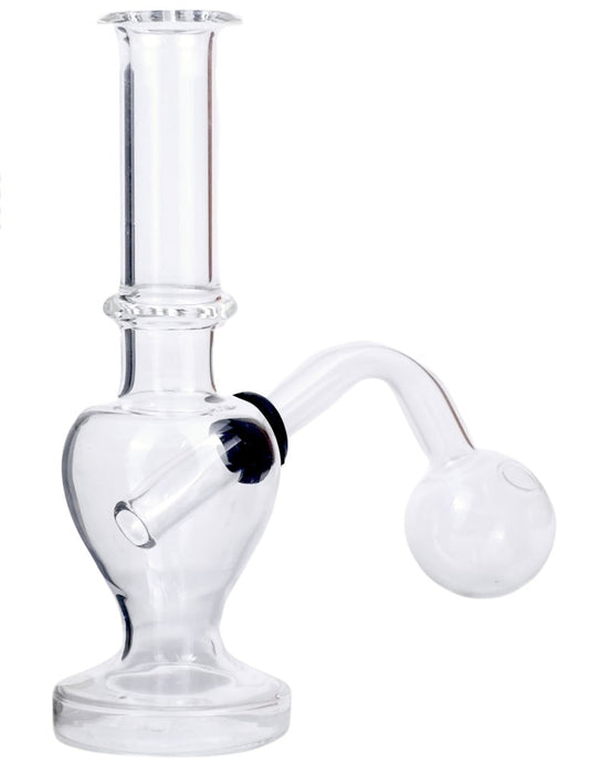 5" Crystal Clear Glass Oil Burner Bubbler – Sleek, Durable & Smooth