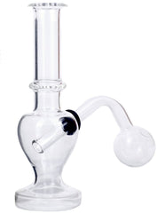 5" Crystal Clear Glass Oil Burner Bubbler – Sleek, Durable & Smooth