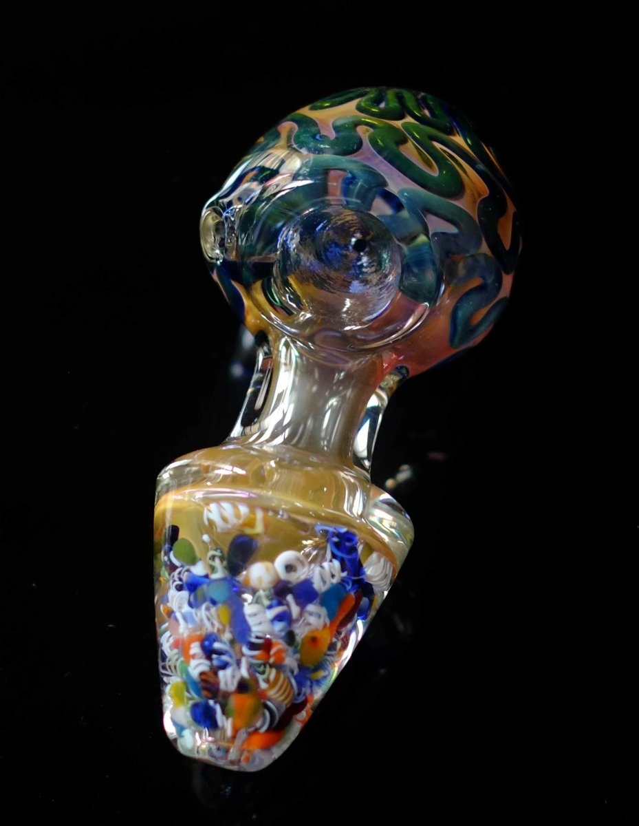 5" little Fatty Colorful Mushroom Spoon - Simple Glass Pipe