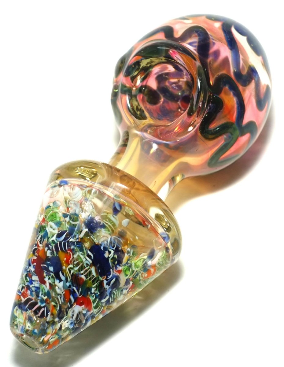 5" little Fatty Colorful Mushroom Spoon - Simple Glass Pipe