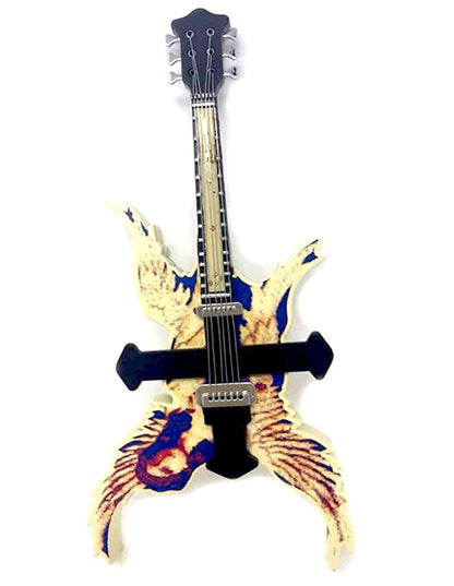 Guitar and angel wings soft-flame refillable butane lighter