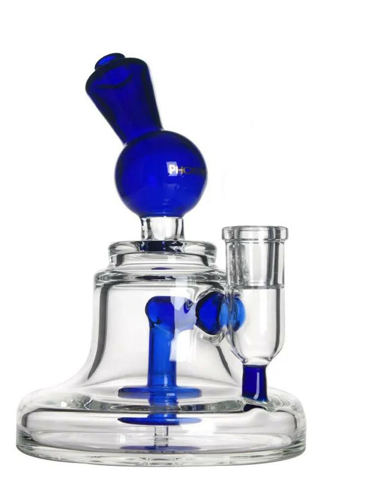 4" Mini Blue Color Glass Water Pipe - Simple Glass Pipe