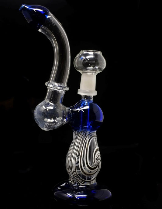 9" Glass Bubbler Water Pipe - Simple Glass Pipe