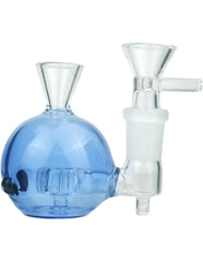 Miniture Blue Bullk Head Glass Water Pipe