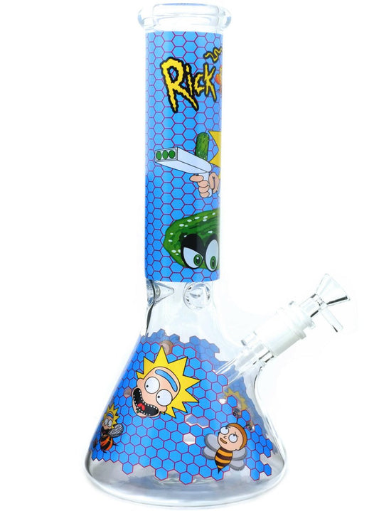 14" RM Jumbo Heavy Dute Glass Water Pipe Bong - Simple Glass Pipe