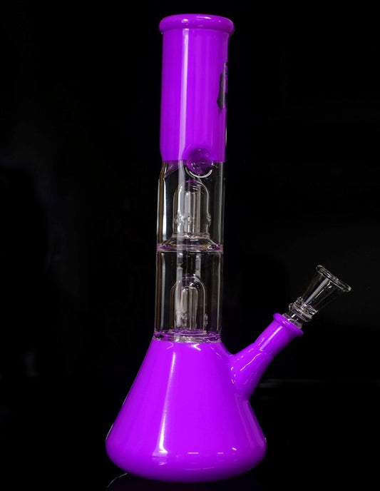 12" Light weight Purple Glass Water Bong Pipe - Clearance - Simple Glass Pipe