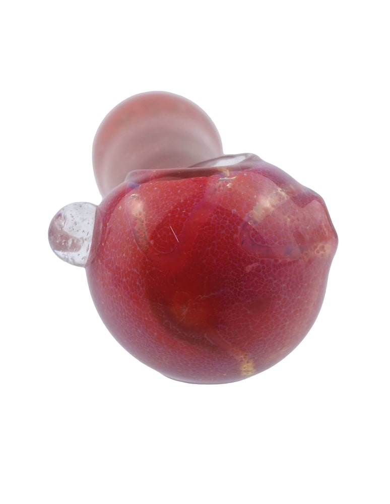 5" Red Dot Pretty Glass Spoon Hand Pipe